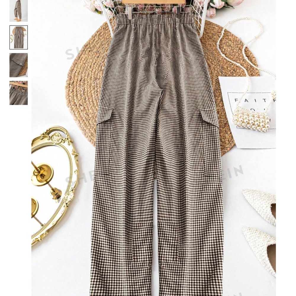 NWT! Plaid cargo pants